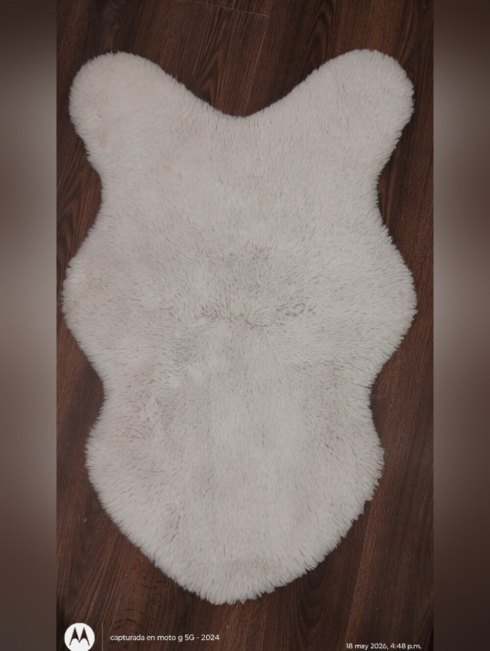 Home Accents Deco Ivory  Faux Sheepskin Accent Rug by